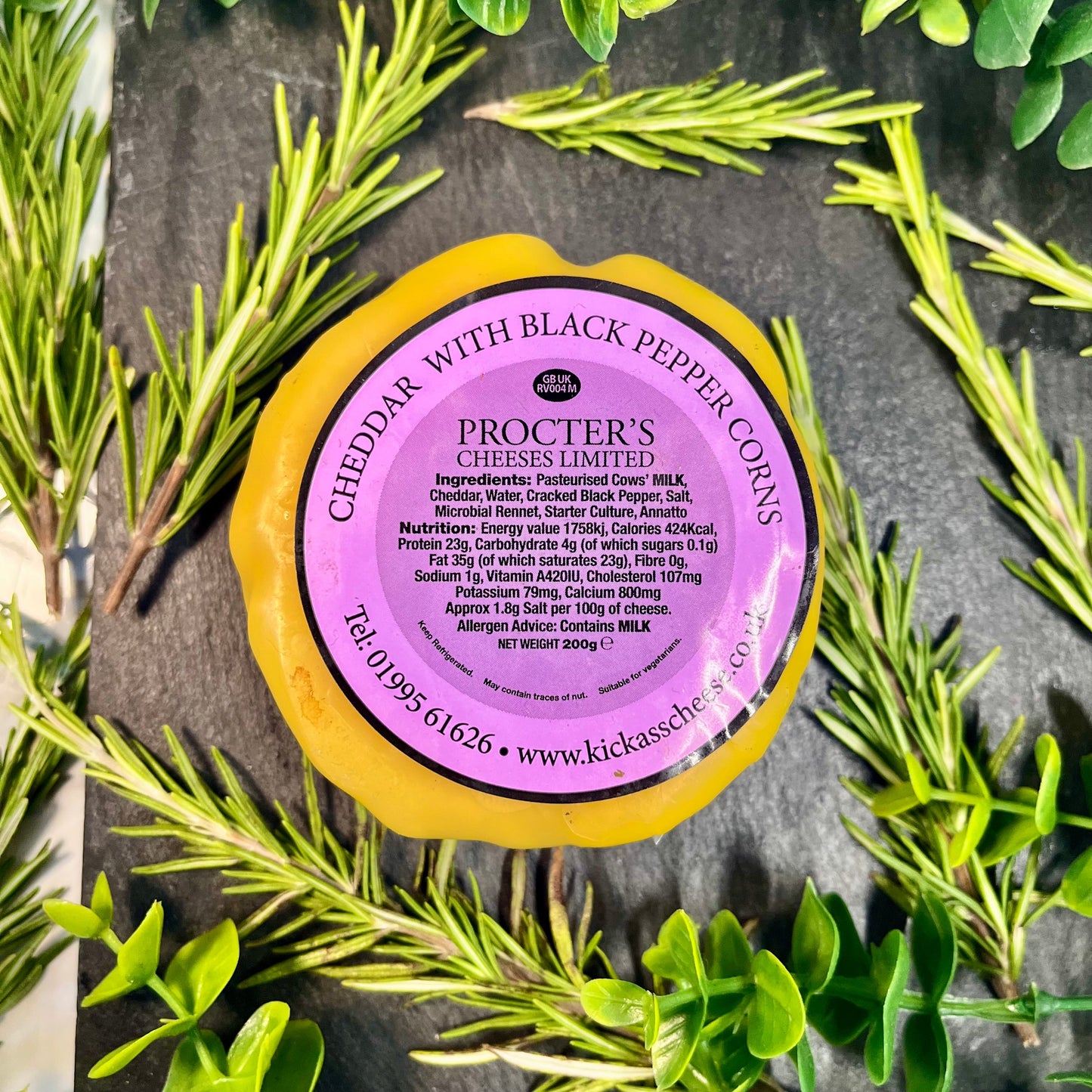 Kiss Ass Cheese - Cheddar With Black Pepper Corns