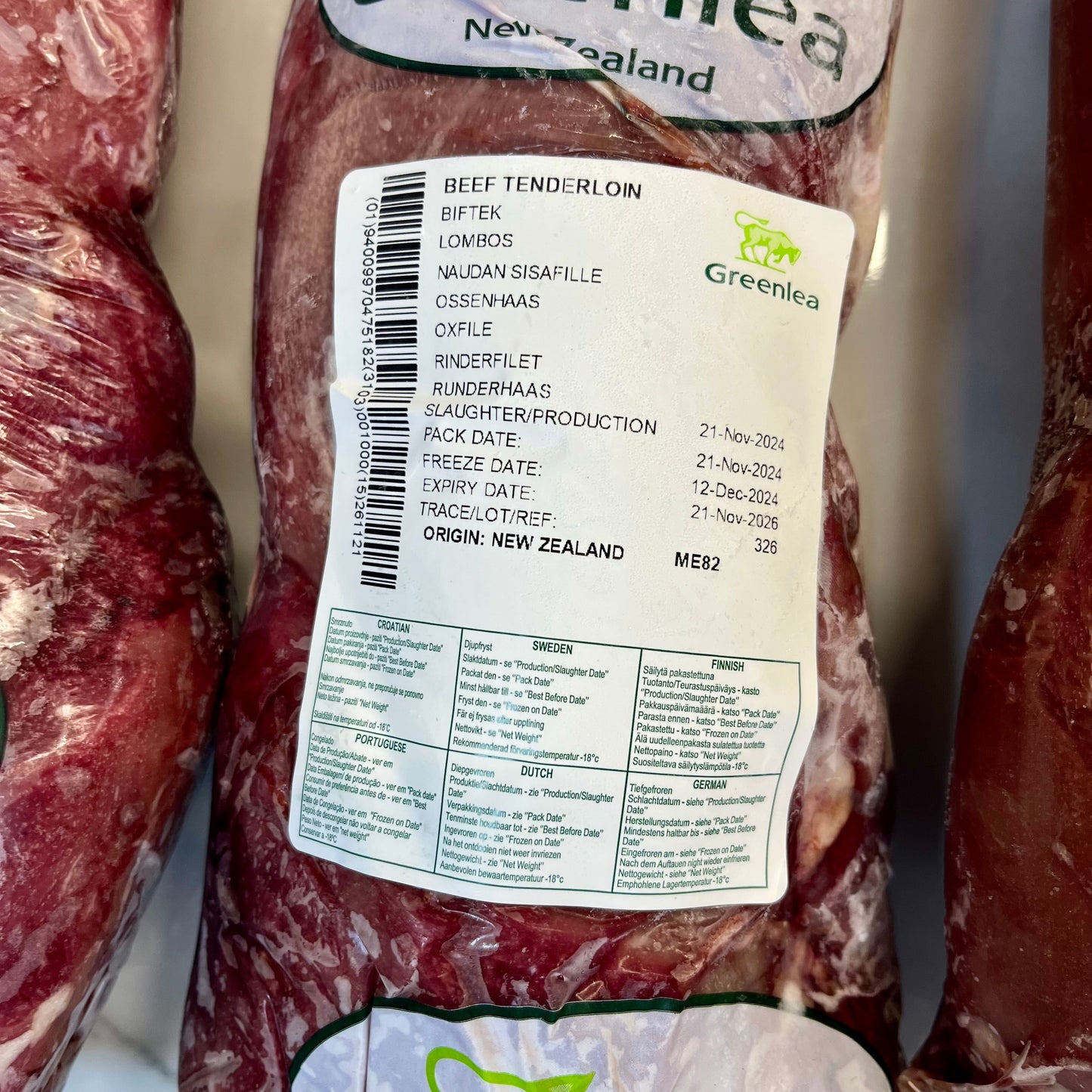 Whole Premium NZ Beef Fillet