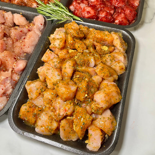 Garlic Butter Diced Chicken Breast