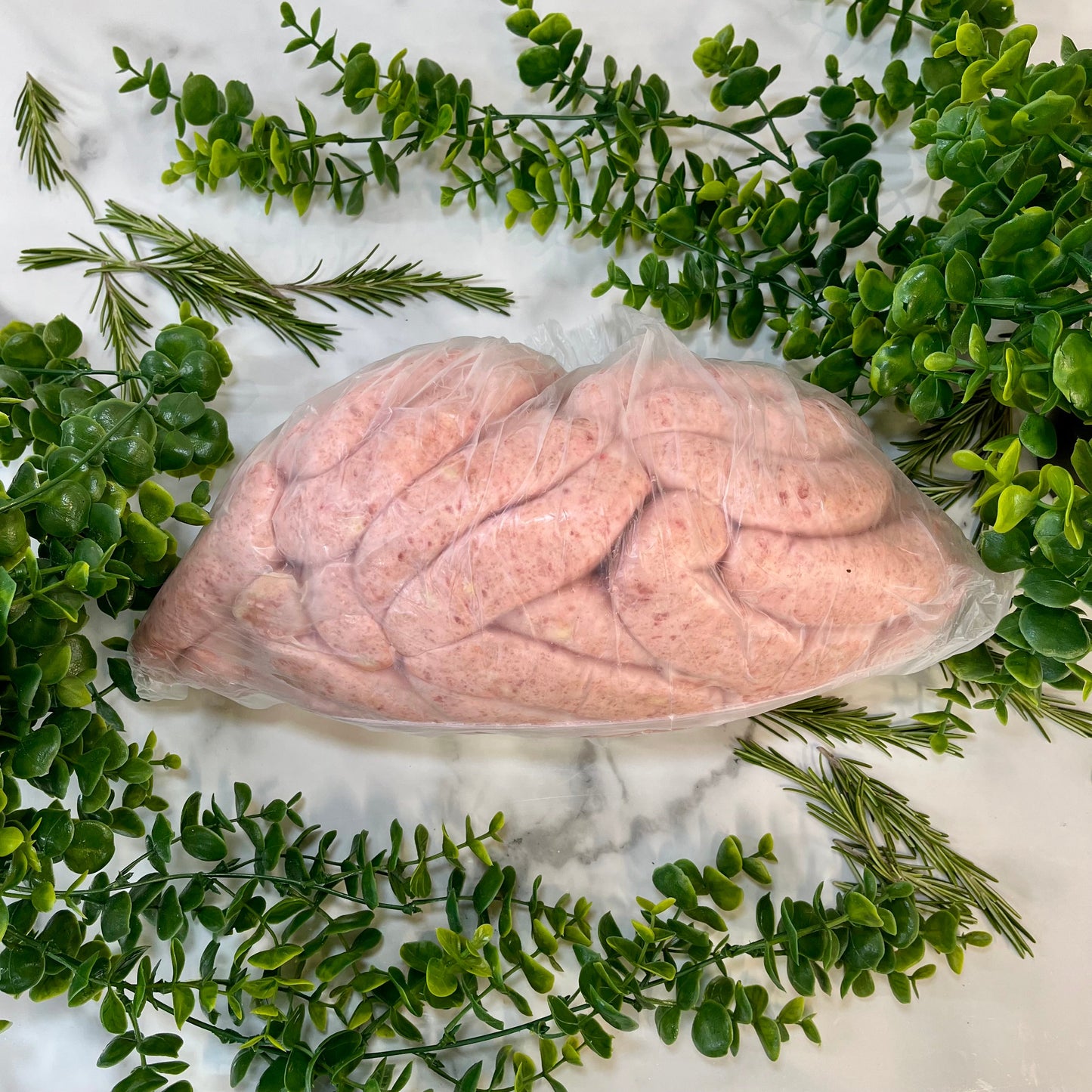 Whole bag of Premium Pork & Apple Sausages