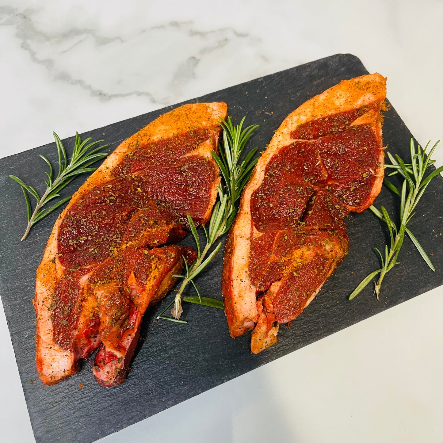 Minted Boneless Lamb Steaks