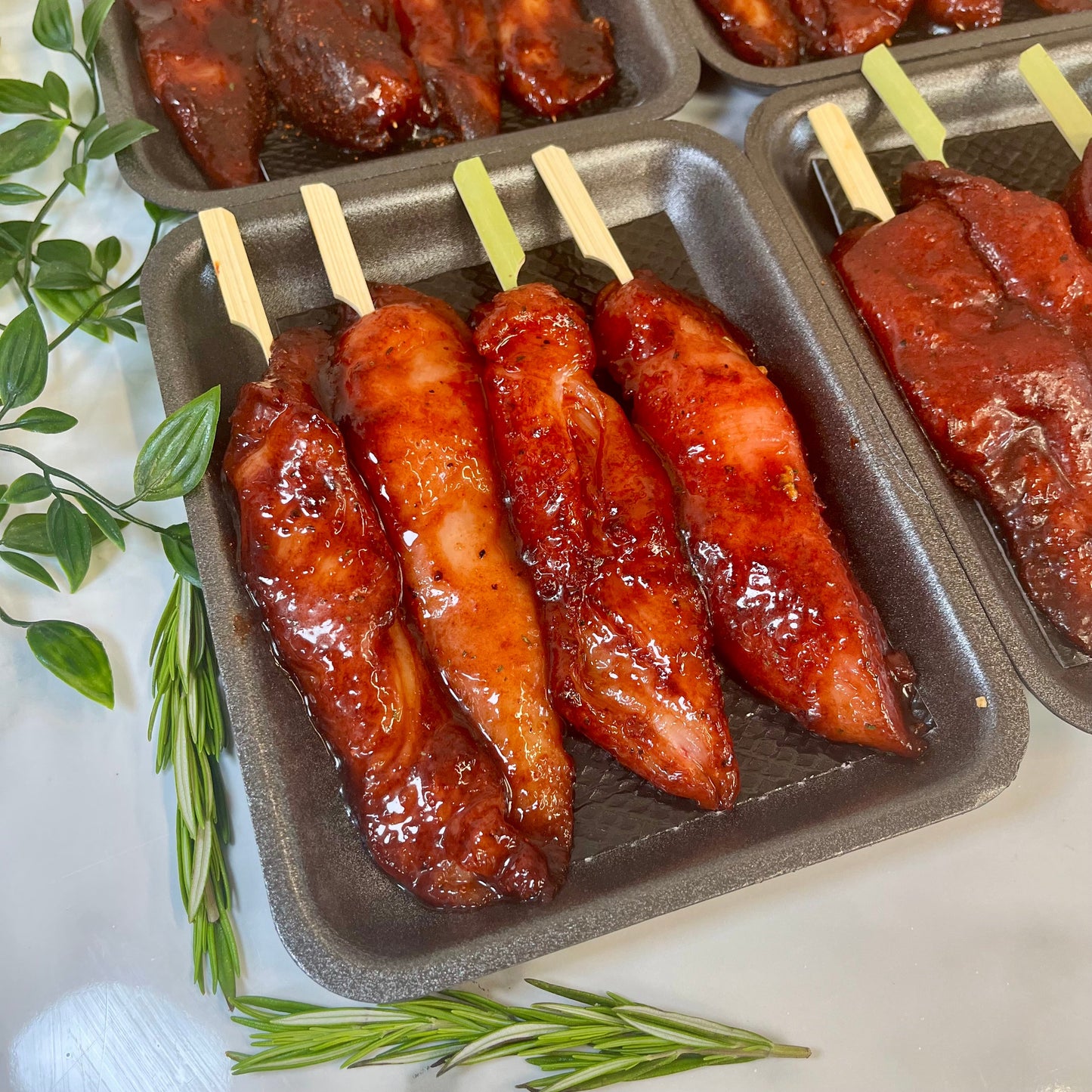 BBQ Chicken Breast Skewers