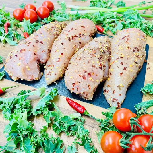 Marinated chicken breast fillets