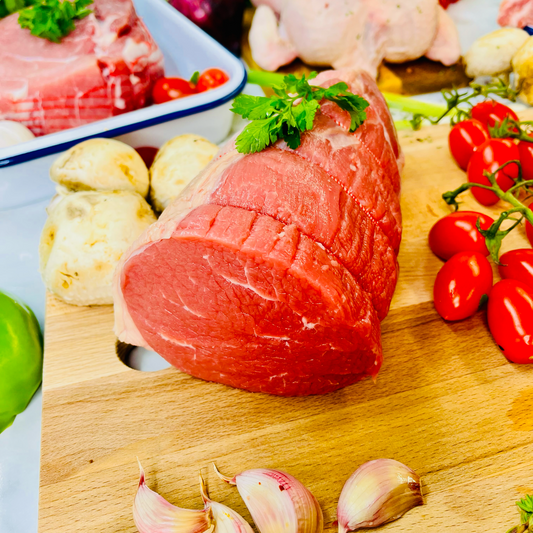 Extra tender beef 'eye round' roasting joint