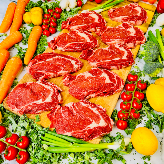 2kg Fresh English Ribeye Steak bulk deal