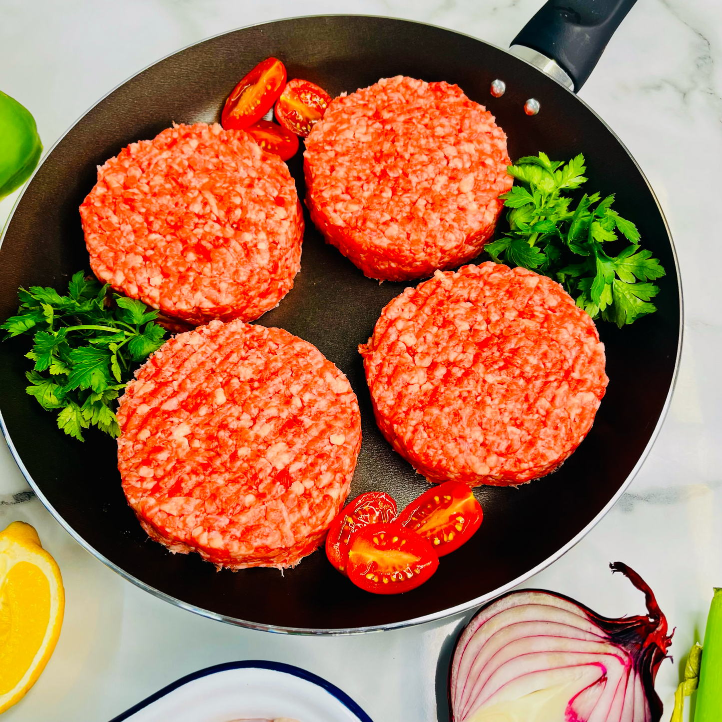 4 British Steak Burgers