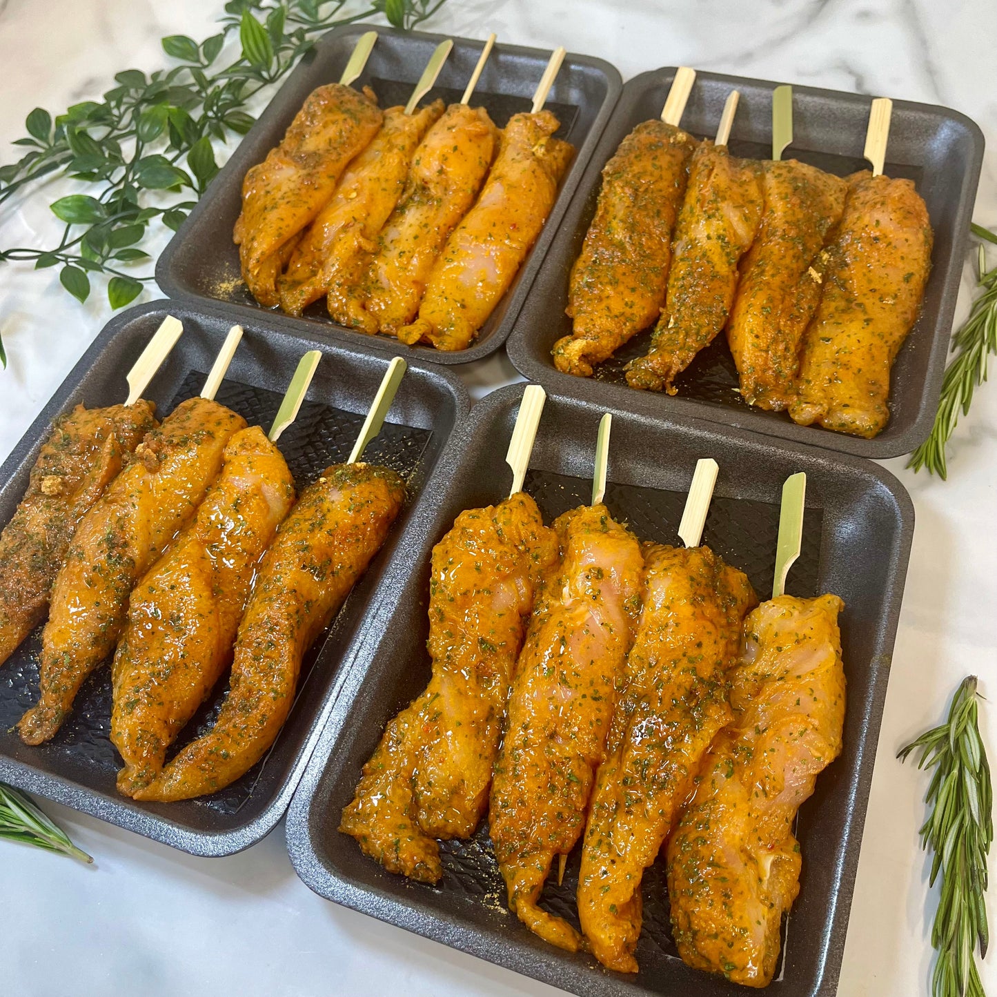 Garlic Butter & Herb Chicken Breast Skewers