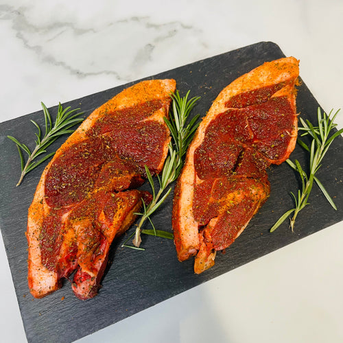 Minted Boneless Lamb Steaks