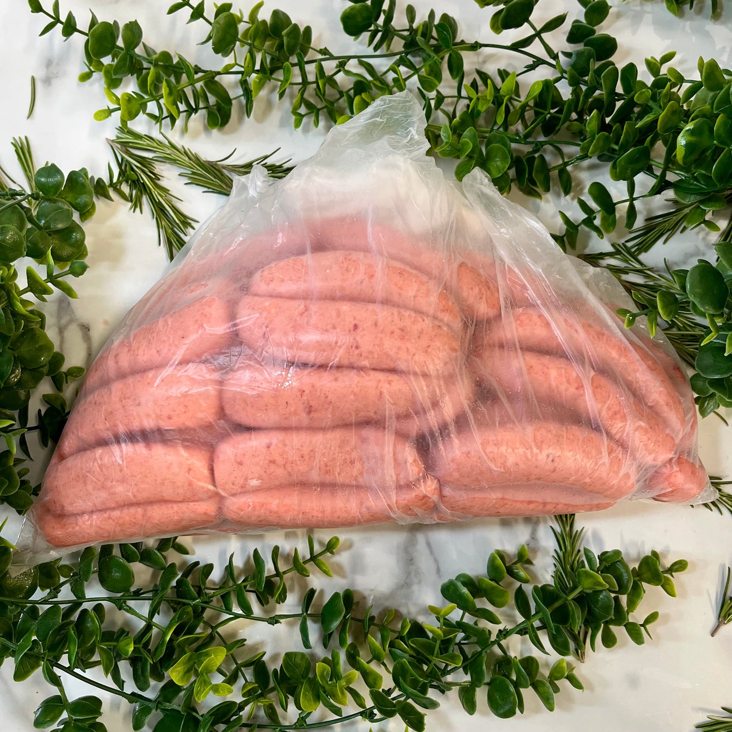 Whole bag of Premium Pork and Tomato Sausage