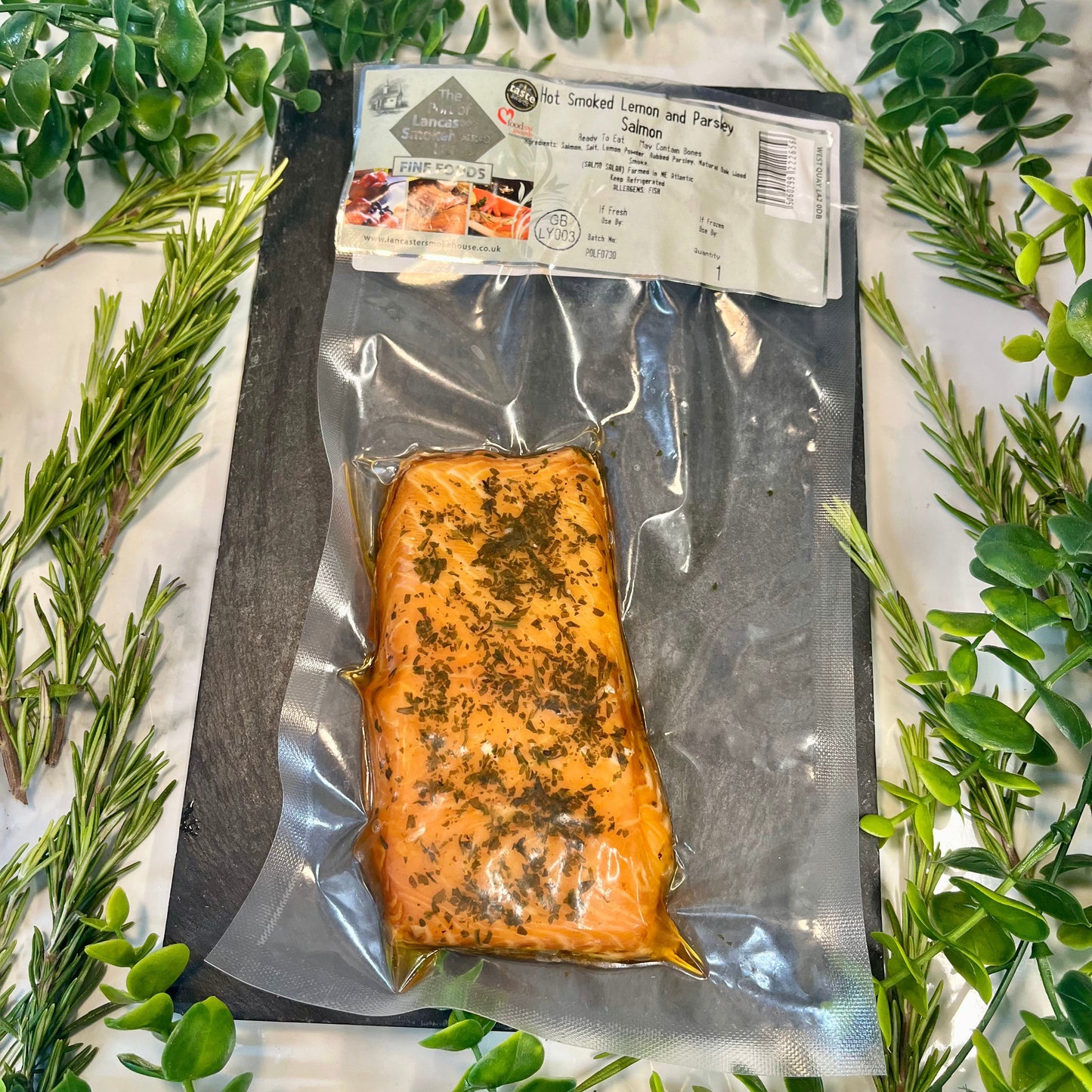 LANCASTER SMOKE HOUSE HOT SMOKED LEMON AND PARSLEY SALMON