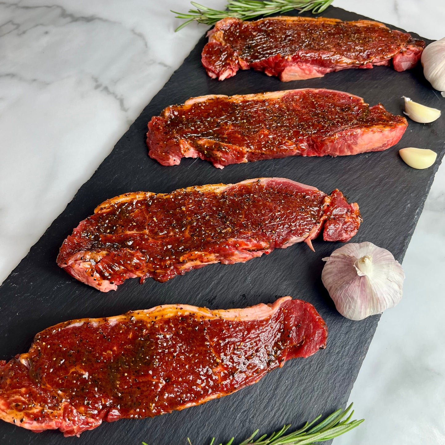 Black Garlic Sirloin Steaks