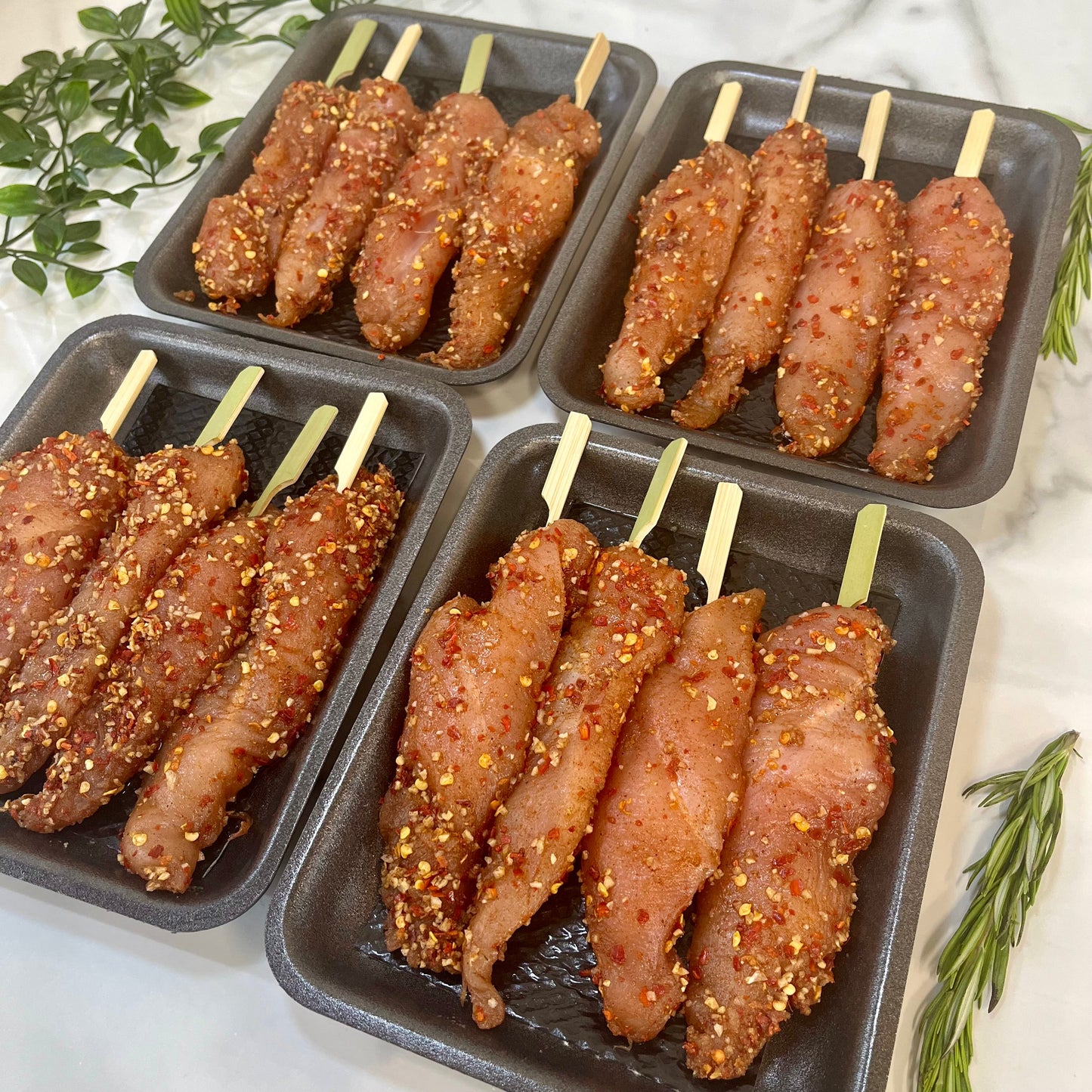 Oriental Salt & Pepper Chicken Breast Skewers