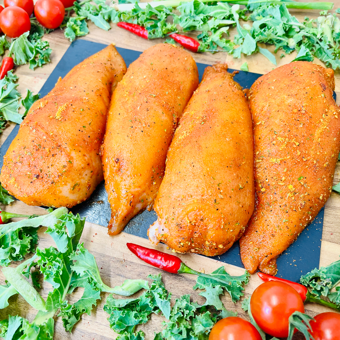 Marinated chicken breast fillets