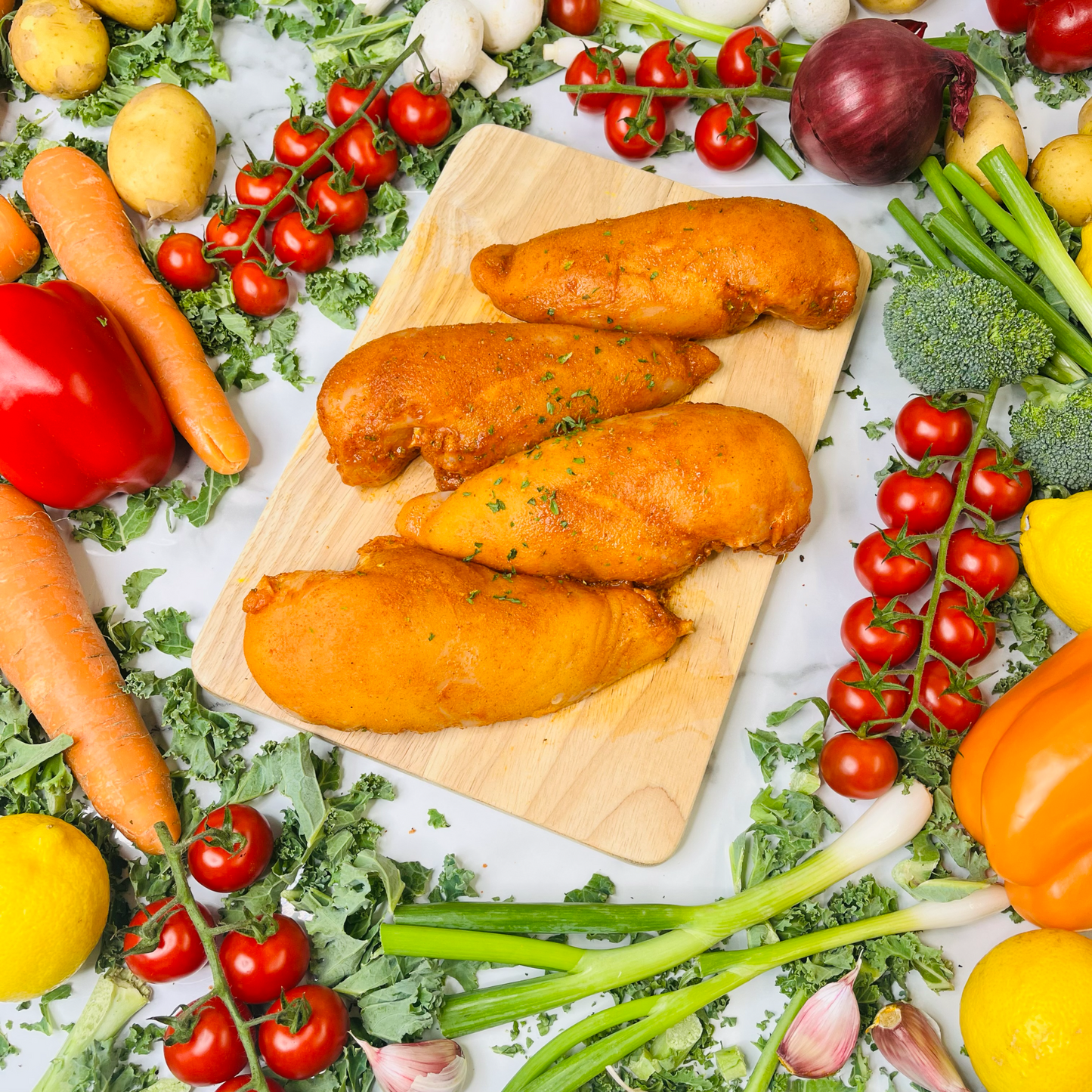 Marinated chicken breast fillets