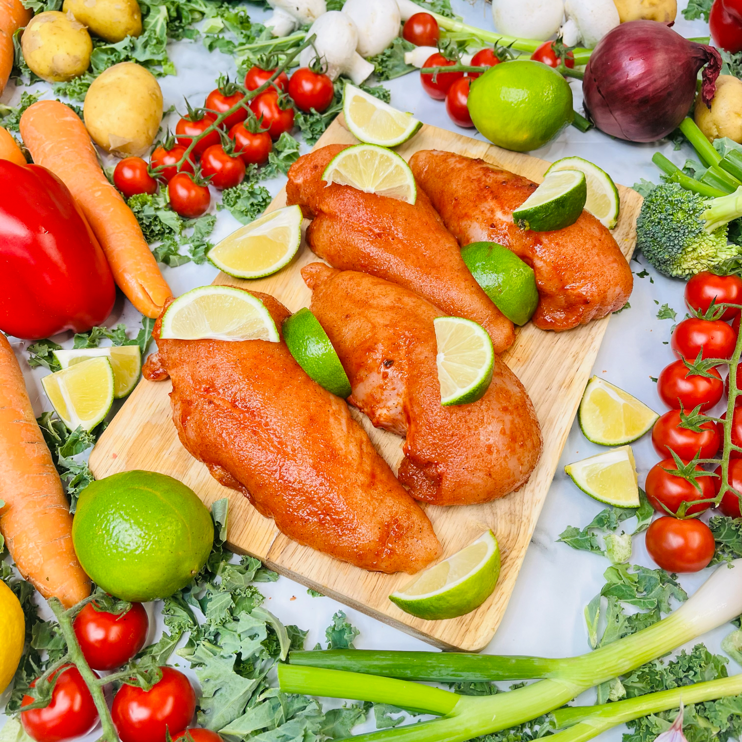 Marinated chicken breast fillets