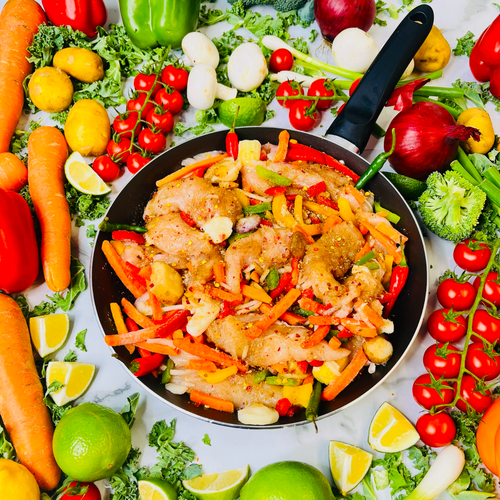 Oriental Salt & Pepper Chicken Stir Fry